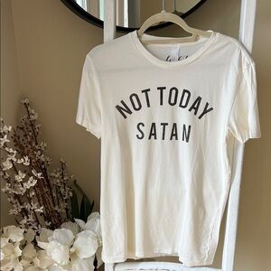 The Light Blonde Off White Graphic Tee - Not Today Satan